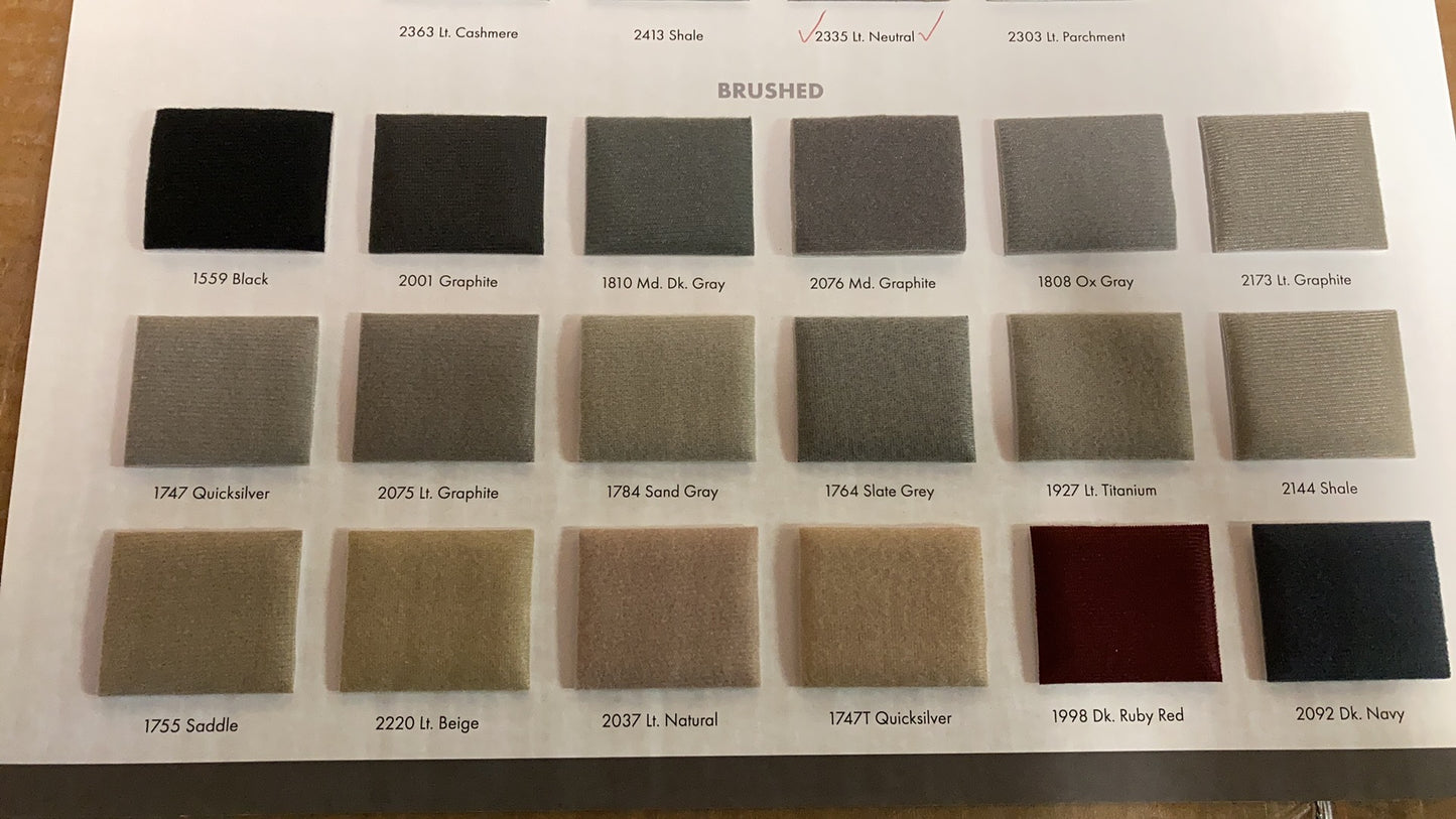 Headliner Fabric 60" Wide Brushed Fabric 1810 Md. Dk. Gray Packed & Sold By Yard