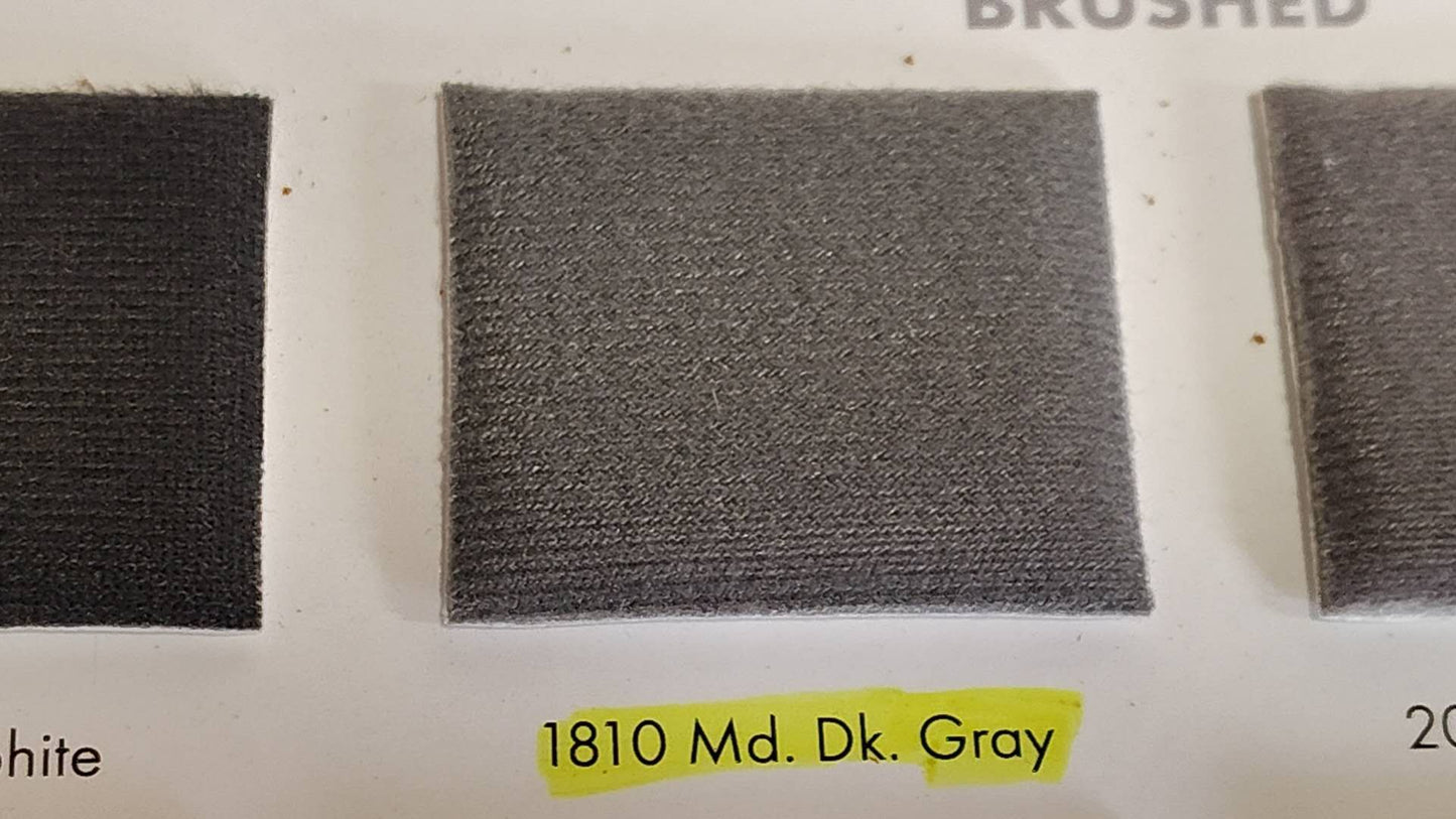 Headliner Fabric 60" Wide Brushed Fabric 1810 Md. Dk. Gray Packed & Sold By Yard