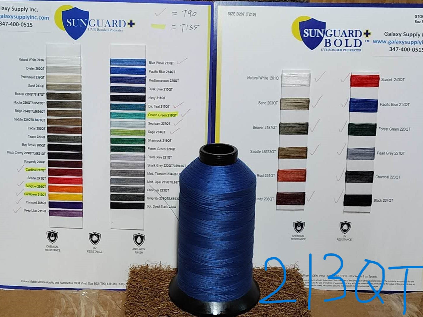 Sunguard, Tex 90 Outdoor Threads, Chemical & UV Resistance, 8 oz. Spool
