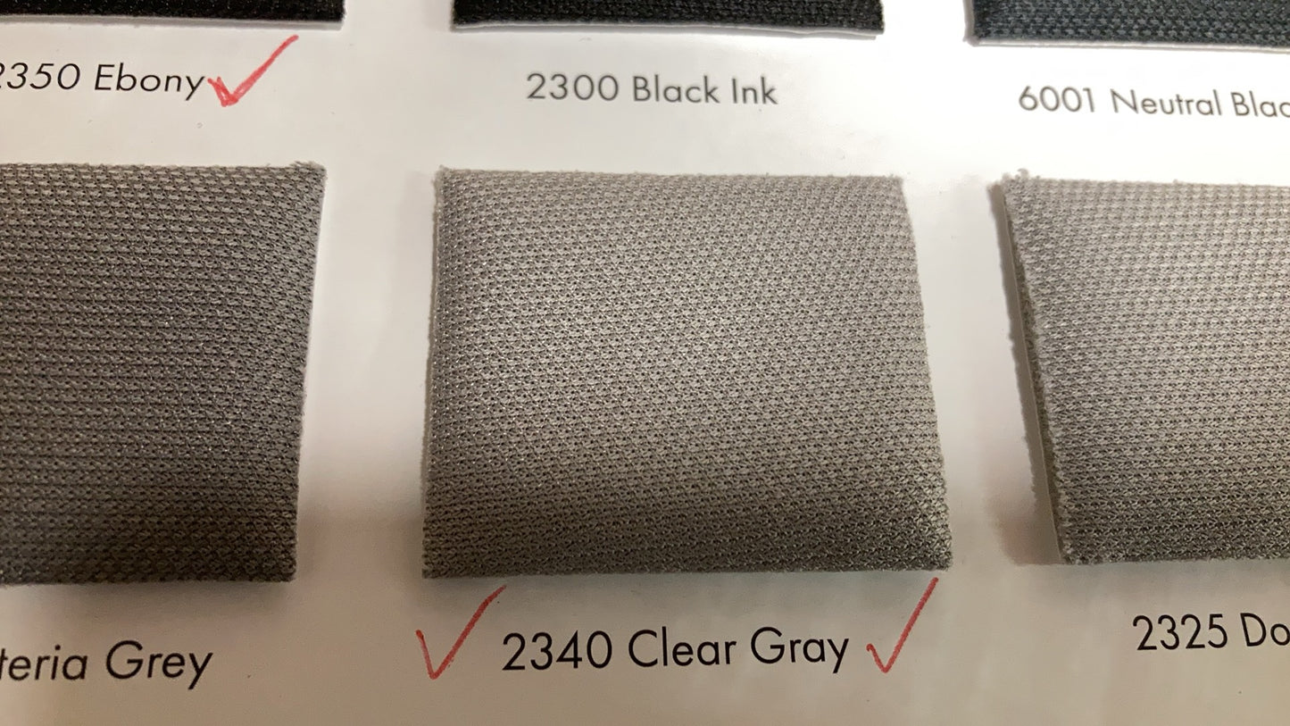 Headliner Fabric 60" Wide Flat Knit Fabric 2340 Clear Gray Packed & Sold By Yard