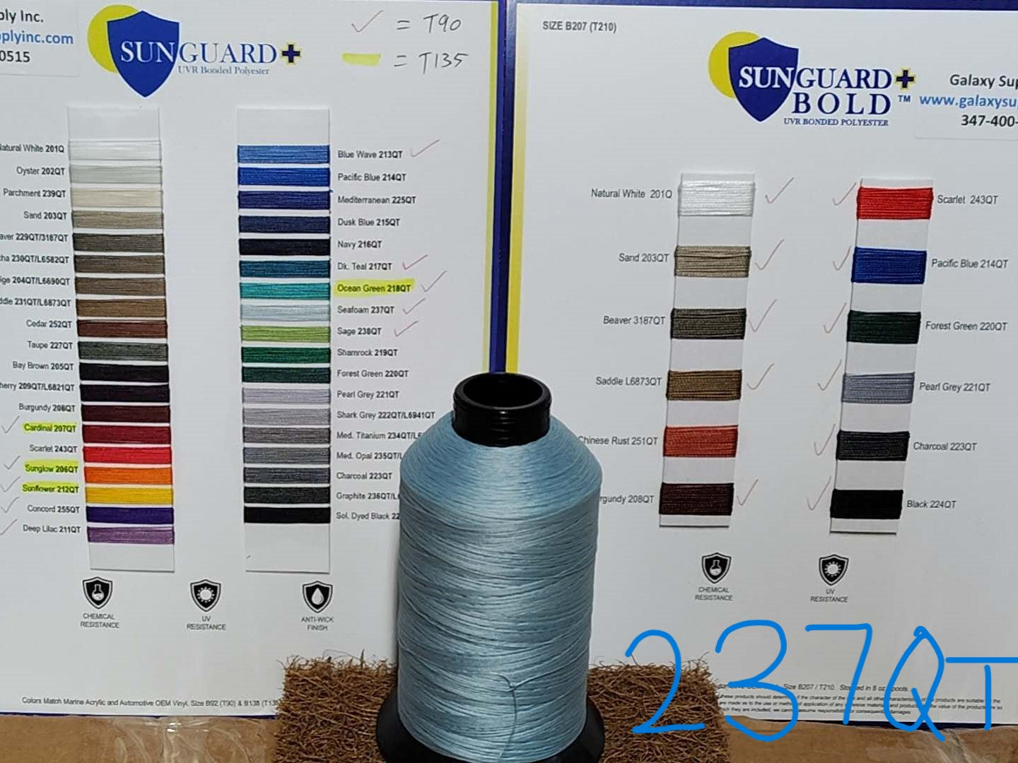 Sunguard, Tex 90 Outdoor Threads, Chemical & UV Resistance, 8 oz. Spool