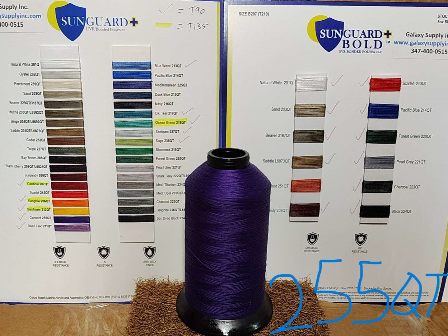Sunguard, Tex 90 Outdoor Threads, Chemical & UV Resistance, 8 oz. Spool