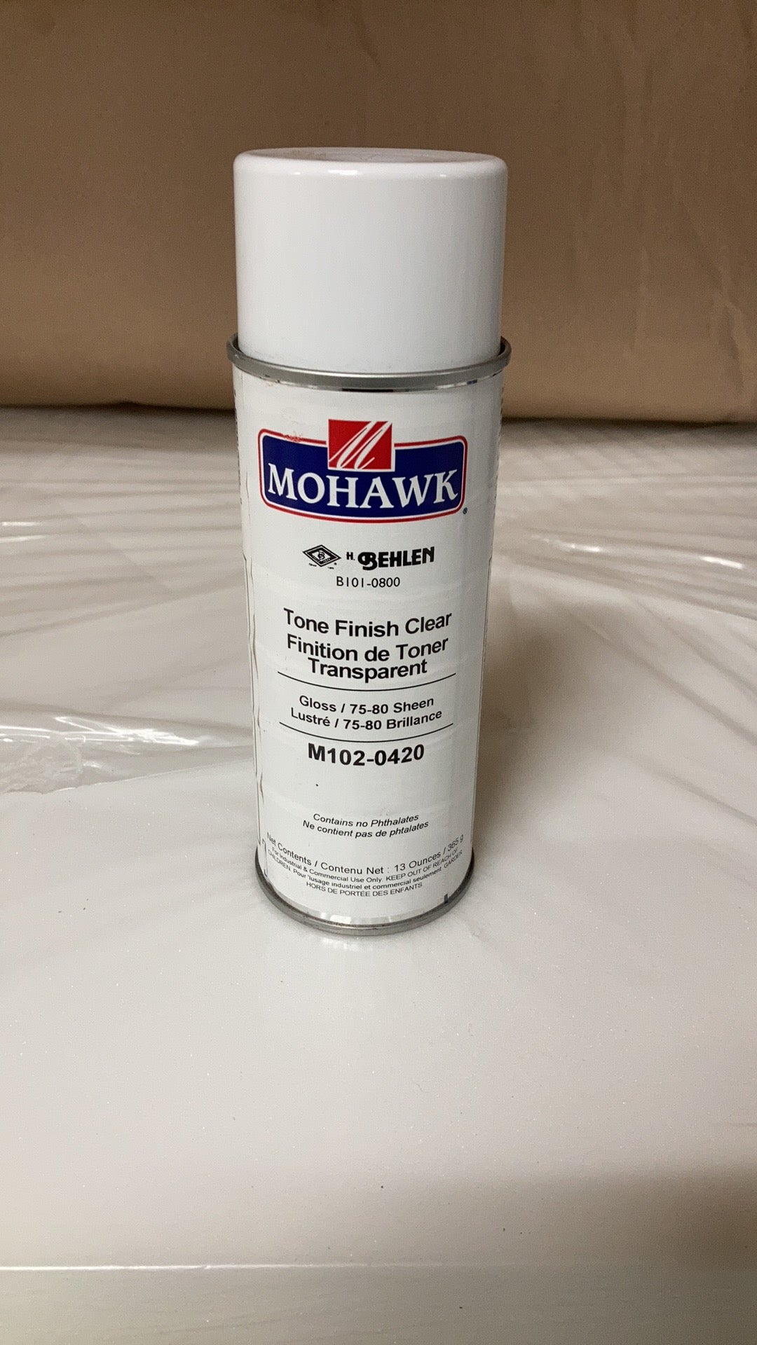 Mohawk Spray Paint, M102-0420 Tone Finish Clear (Gloss / 75 - 80 Sheen)