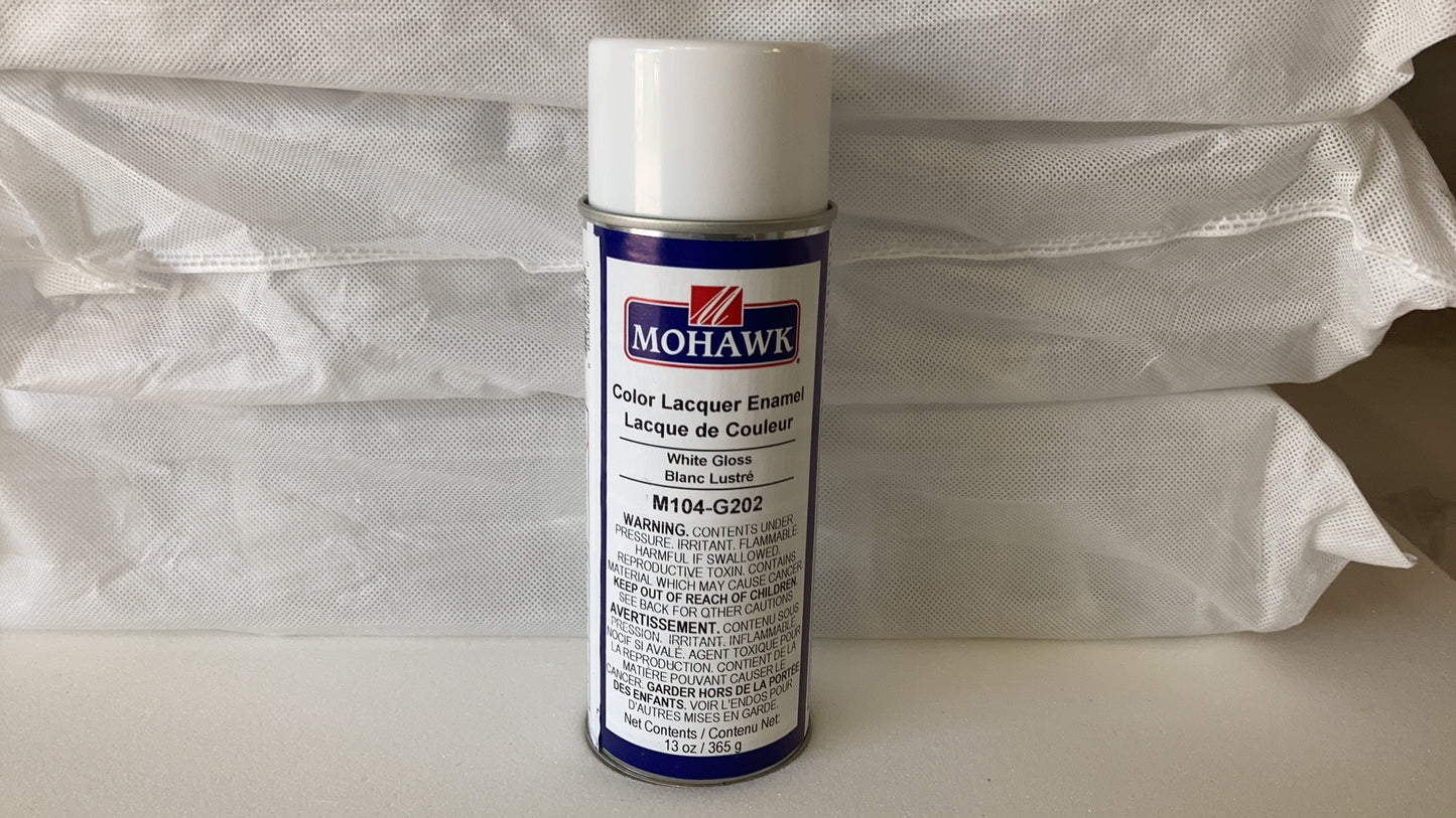 Mohawk Spray Paint, M104-G202 Colored Lacquer Enamel (White Gloss)