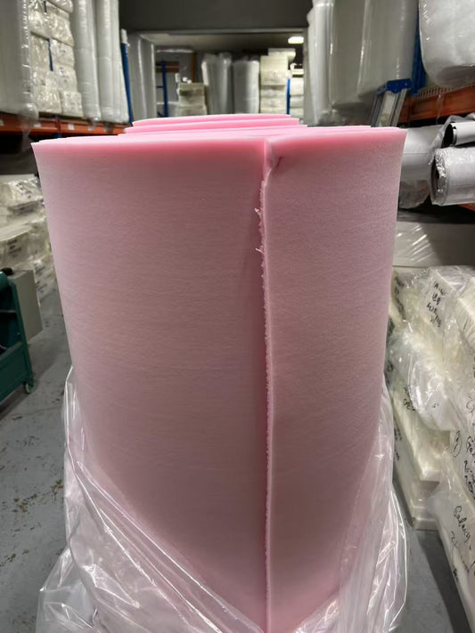 Sew Foam Upholstery Fabric Backed Pink Sew Foam 58" Wide 1/4" Thickness By The Yard