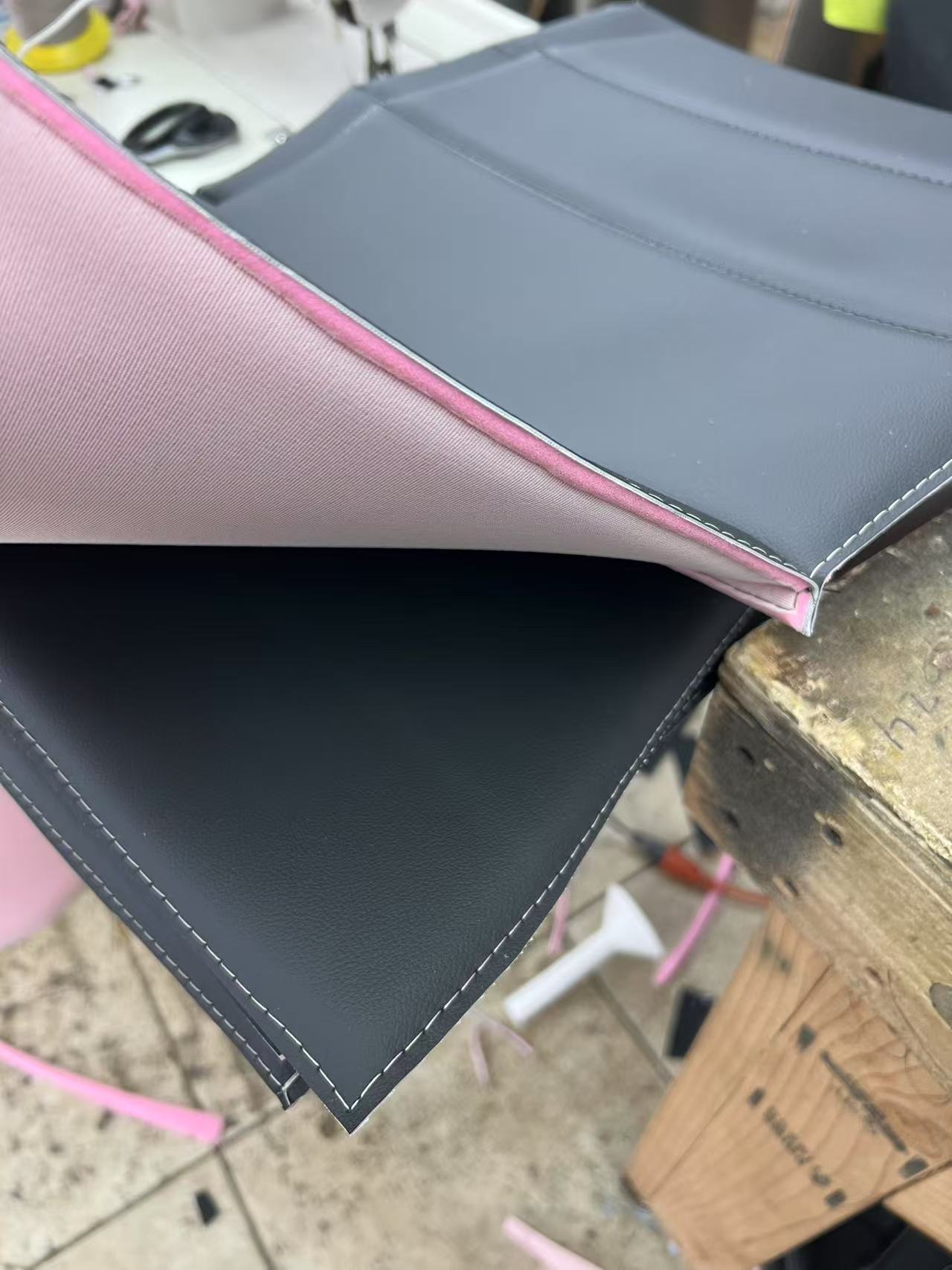 Sew Foam Upholstery Fabric Backed Gray Sew Foam 58" Wide 1/2" Thickness By The Yard