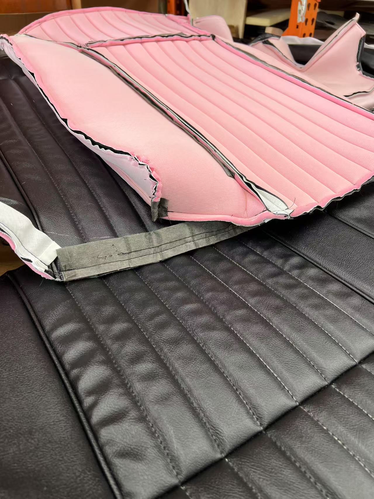 Sew Foam Upholstery Fabric Backed Pink Sew Foam 58" Wide 1/4" Thickness By The Yard