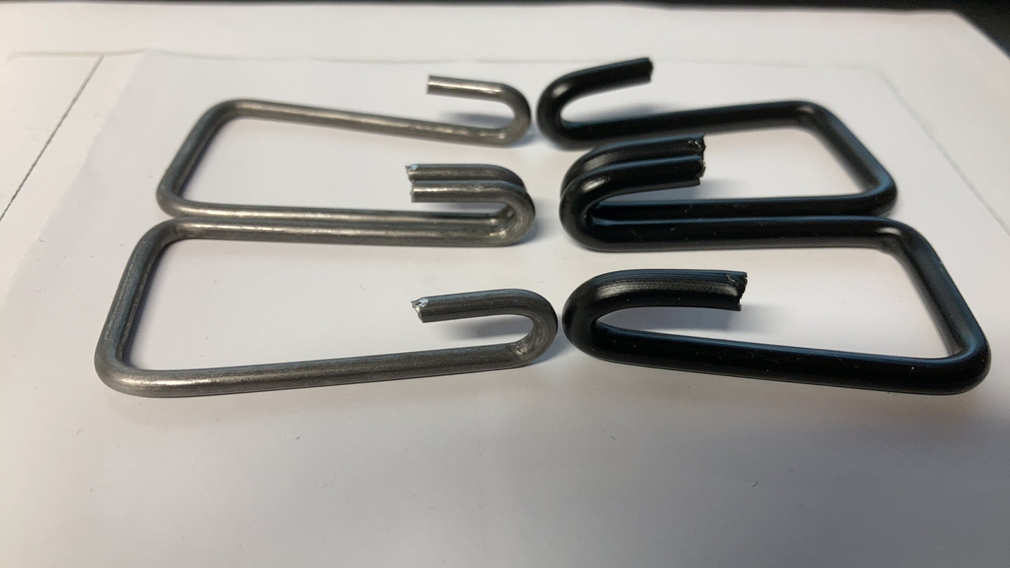 Zig Zag Spring Hooks, Link Connector, Full Plastic Covered Soundless Available.