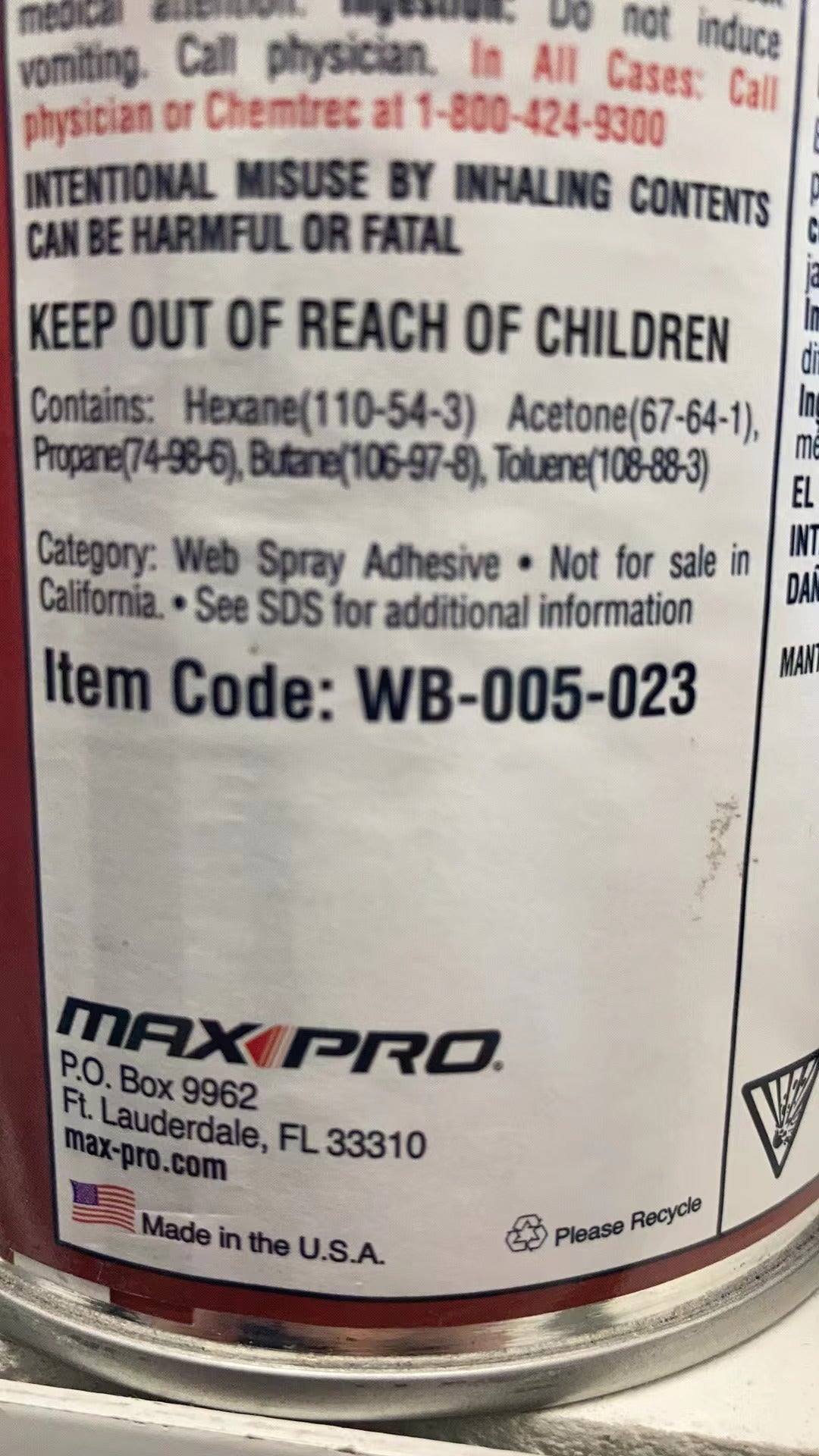 Pro Stick 65 Upholstery Spray Adhesive 17 oz. Web Spray Pattern with Adjustable nozzle