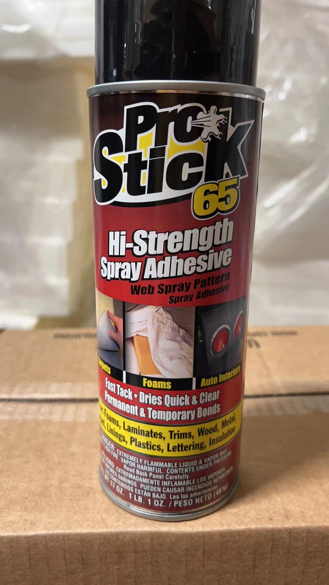 Pro Stick 65 Upholstery Spray Adhesive 17 oz. Web Spray Pattern with Adjustable nozzle