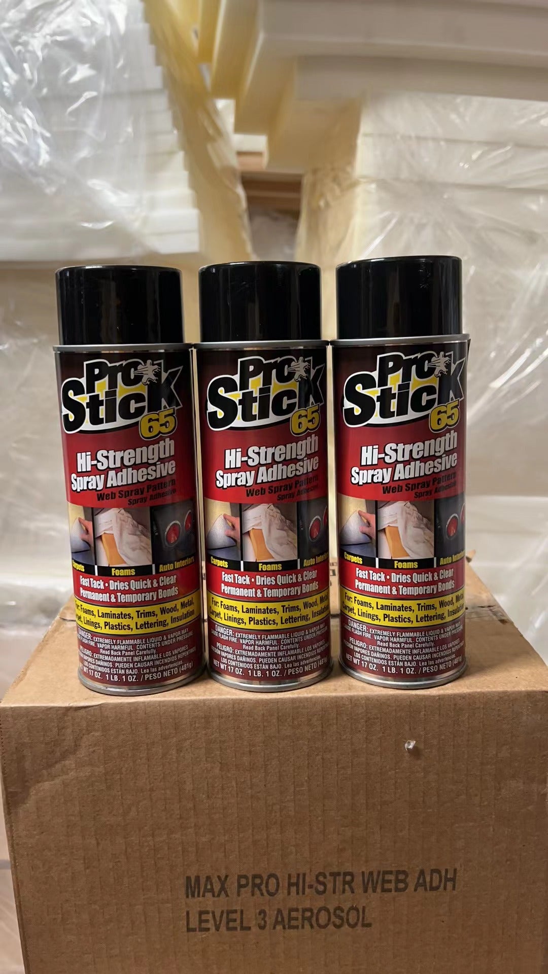 Pro Stick 65 Upholstery Spray Adhesive 17 oz. Web Spray Pattern with Adjustable nozzle