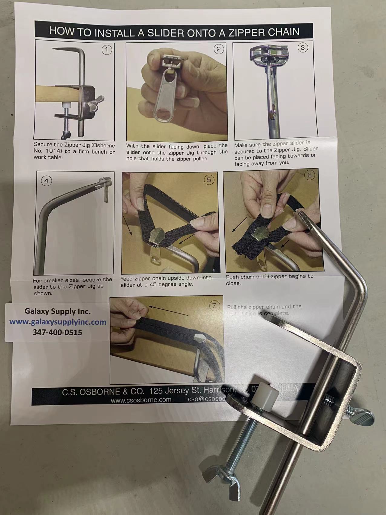 No. 1014 - Zipper Jig