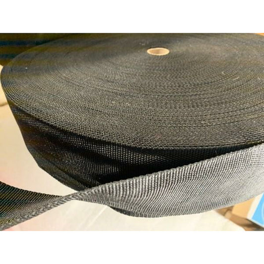 Upholstery Webbing --- Super Heavy Duty Polypropylene Webbing 4" --- Black