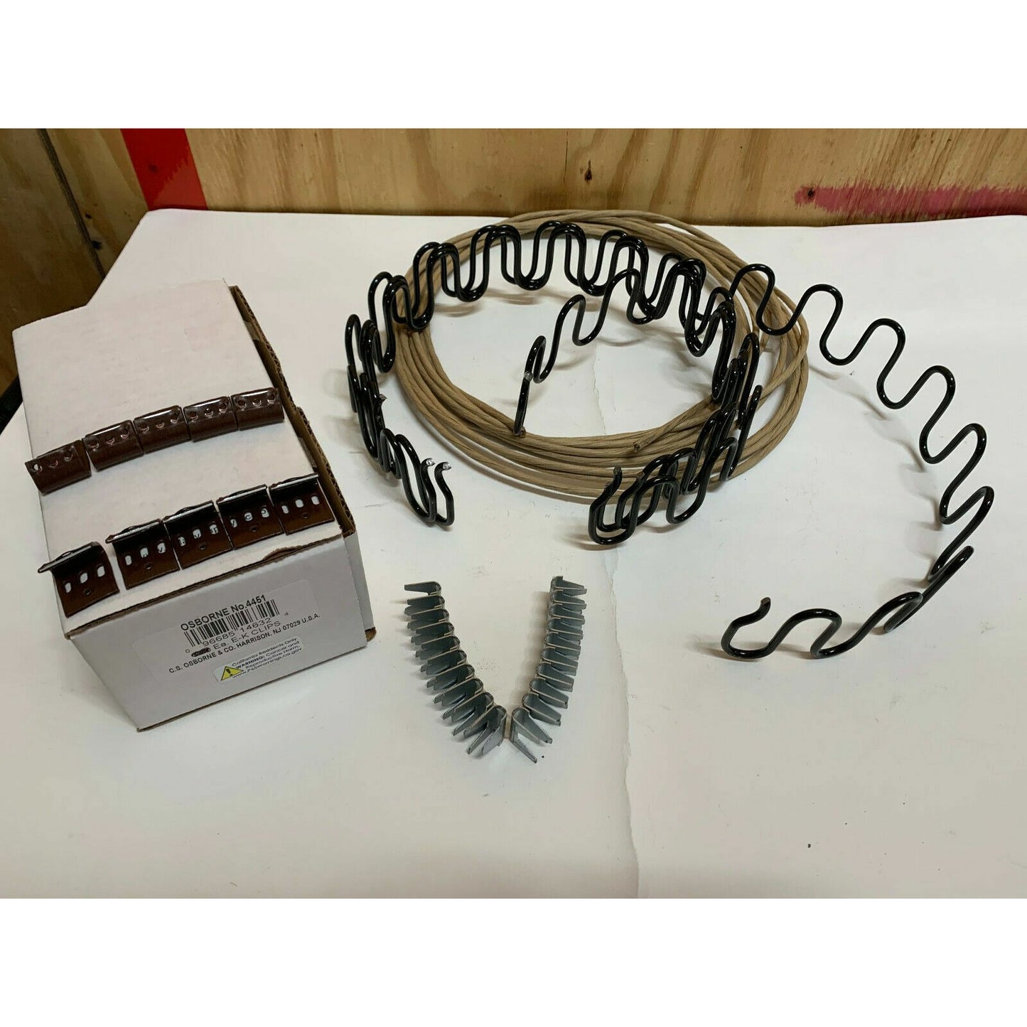 Zig Zag Spring, 9 Gauge For Seat, Cut By Size 17″ To 33″ With Repair Kits