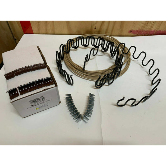 Zig Zag Spring, 9 Gauge For Seat, Cut By Size 17″ To 33″ With Repair Kits