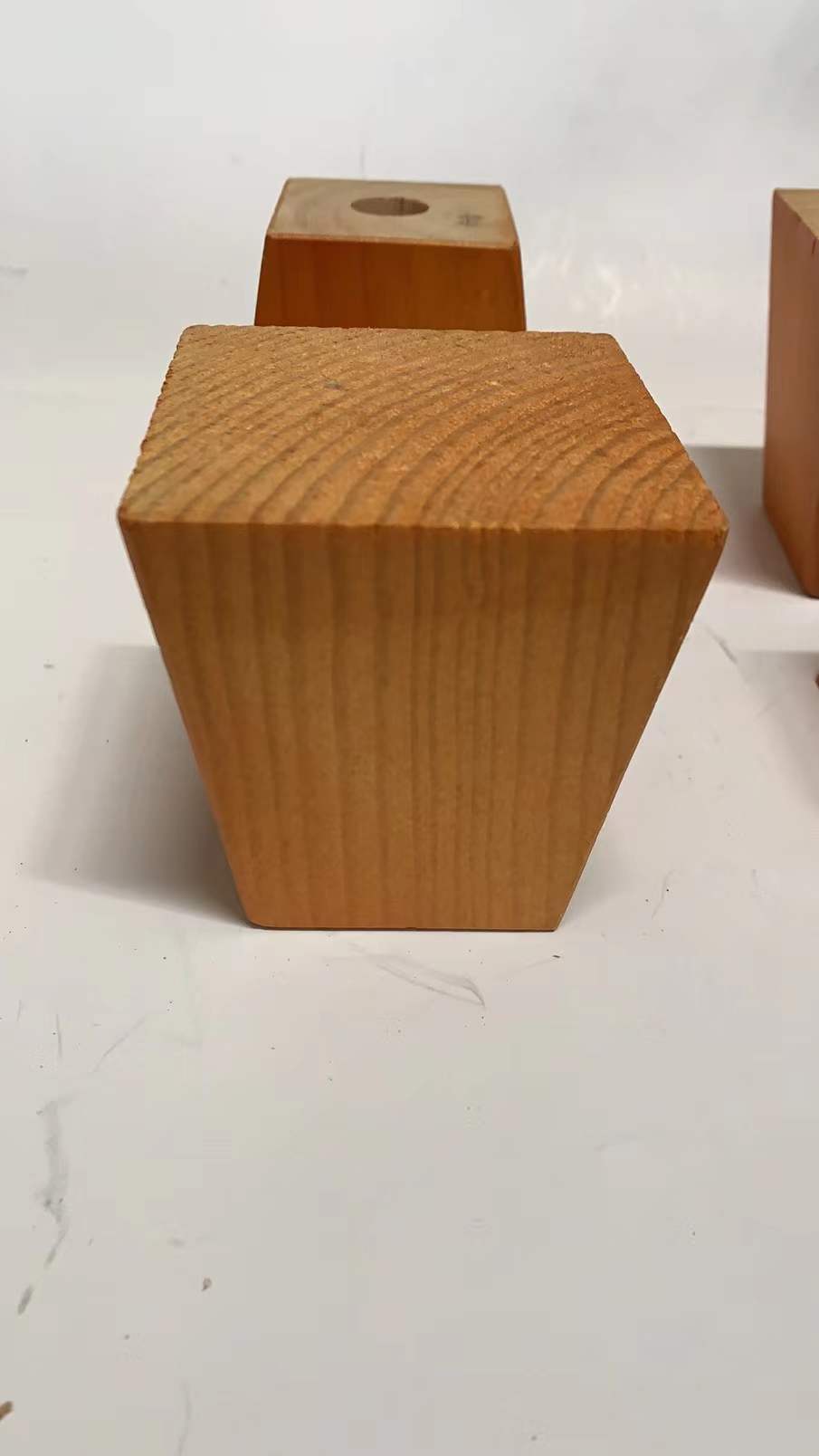 Furniture Leg, L102 Wood Leg Set of 4 Pcs + 4 Pcs 2" Screws + 4 Pcs 1-1/4" Adhesive Felt Pad
