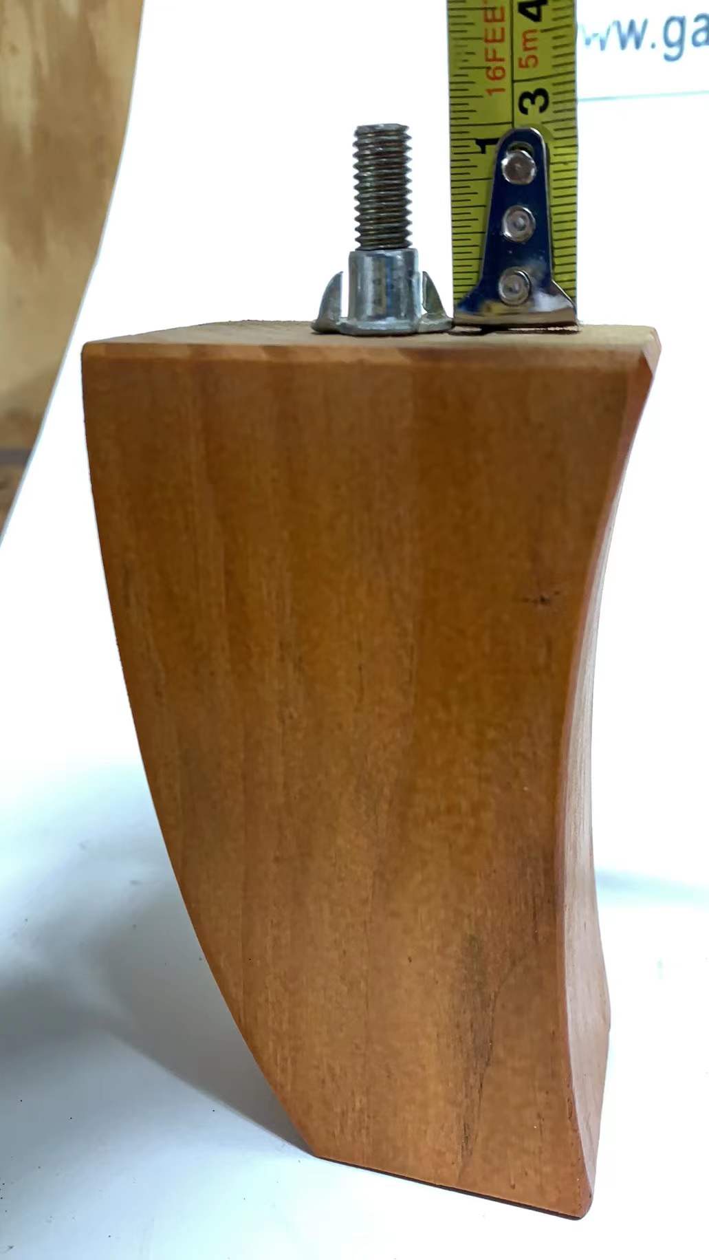 Furniture Leg, L105 Wood Leg Set of 4 Pcs + 4 Pcs 1-1/4" Adhesive Felt Pad