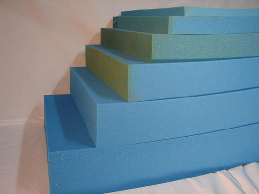 LX2665 Upholstery Blue Extra Firm Foam. 24" x 108" x Thickness