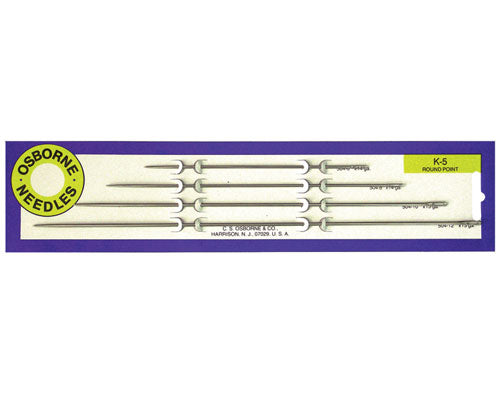 No. K-5 - Straight Round Point Needle Card