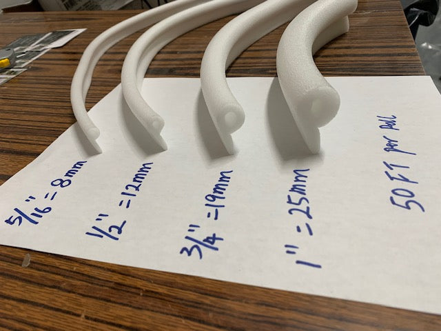 Poly Foam "P" Shape Frame Edge (5/16" 1/2" 3/4" 1")