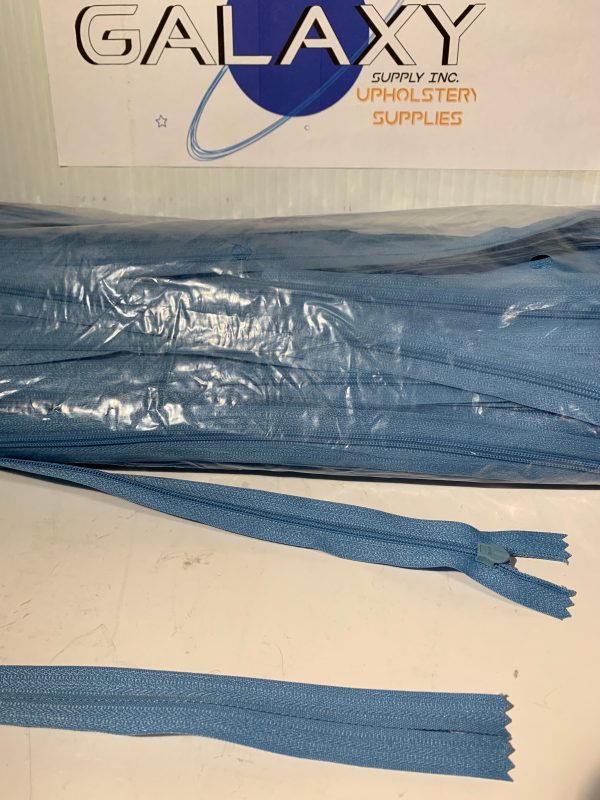 SBS #3 Invisible Nylon Coil Non-Separating ( Close End ) Upholstery Zipper & Sliders ( Sold By 1 / 20 Pcs )