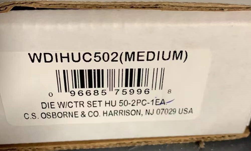 No. WDIHUC502 - 2 Pc. Button Covering Dies & Cutter