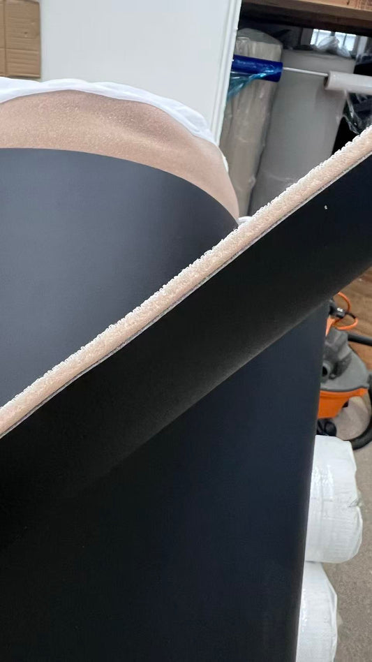 Laminiated Vinyl 54" Width Black 3/16" Foam Backed