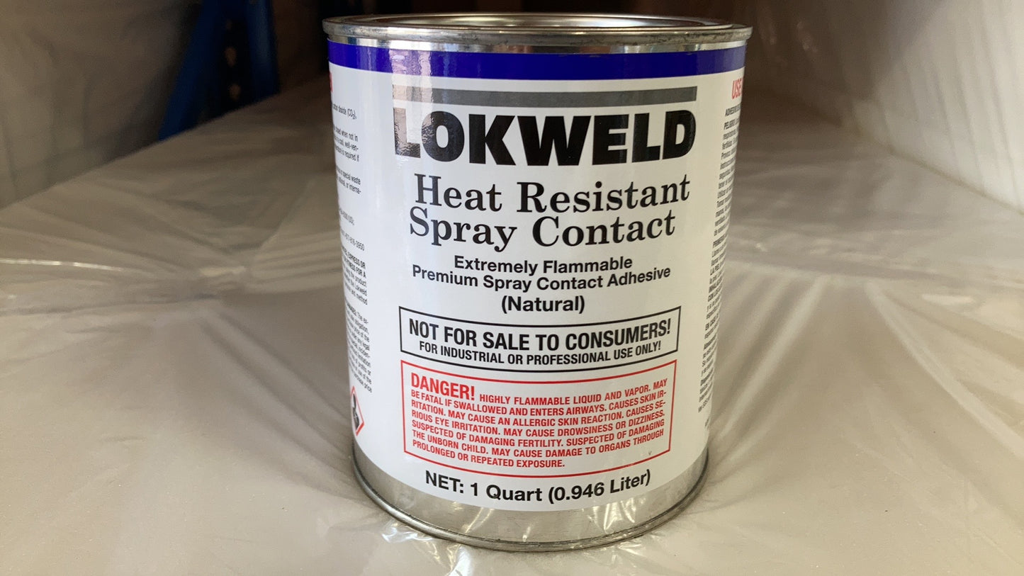 Lokweld Heat Resistant Preium Spray Contact Adhesive 1 Qt.