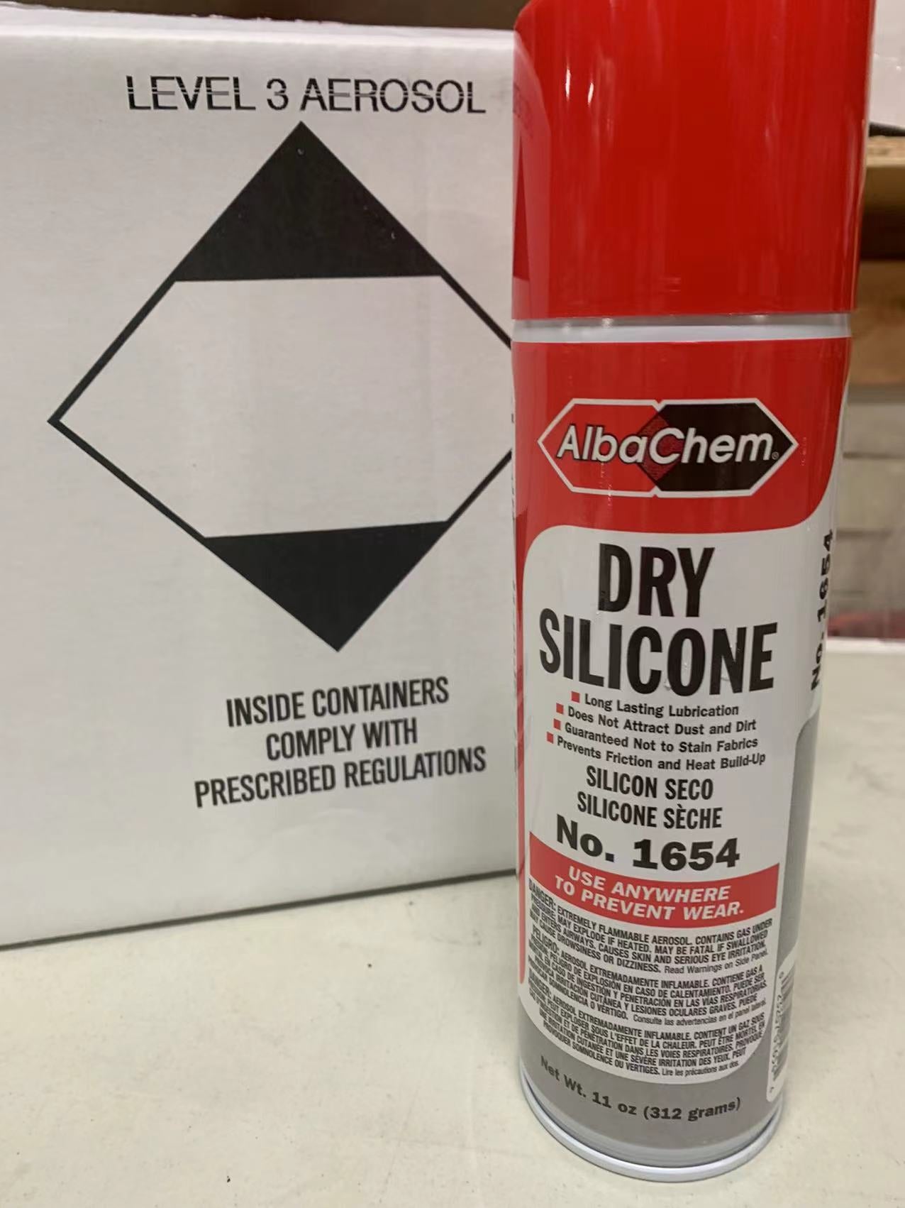 AlbaChem No. 1654 Dry Silicone Lubricant Spray 11 oz.