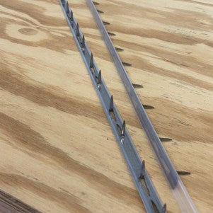 30" Straight Rigid Metal Tack Strip With Plastic Cover