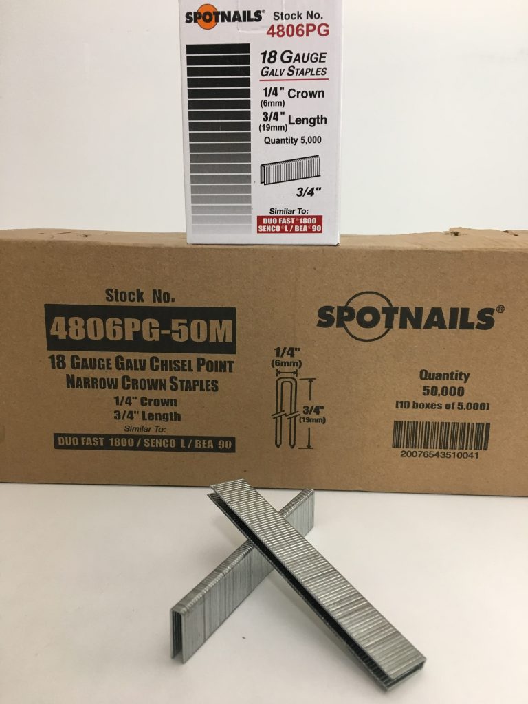 Spotnails Similar To Senco L Series Staples. 18 Gauge 1/4" Crown