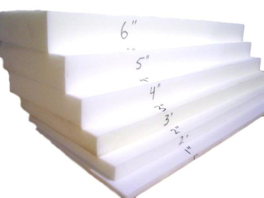 1835 Upholstery White Medium Foam. 24" x 108" x Thickness
