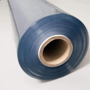 16 Gauge Clear Vinyl 54" Wide, 75 Yards / Roll, 94 Lbs. / Roll