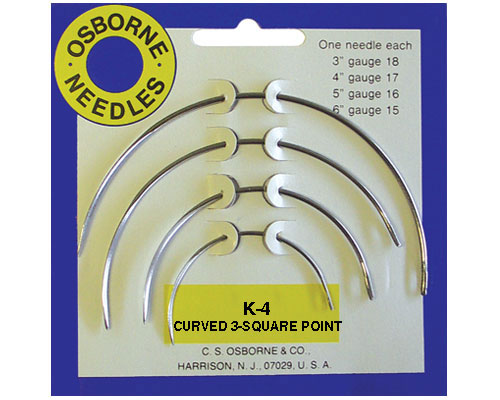 No. K-4 - Curved 3 Square Point Needle Card