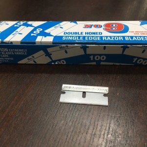 Metal Razor Blades No.9 Double Honed Single Edge Carton Case