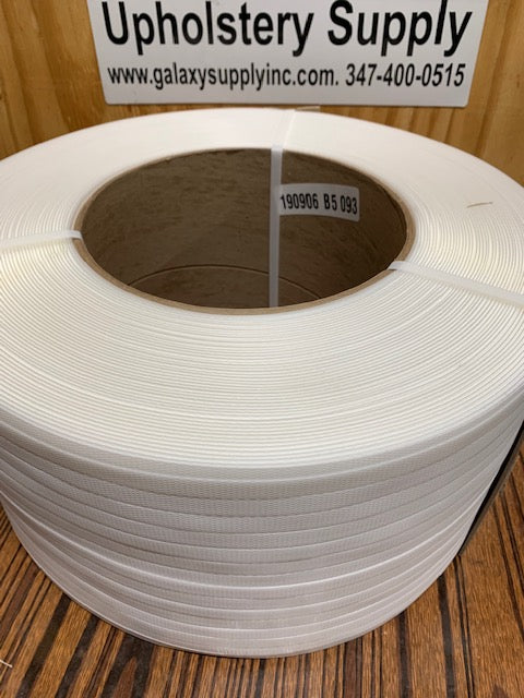 Polypropylene Strapping (Machine-Grade) White 1/2" X9,000 Ft.